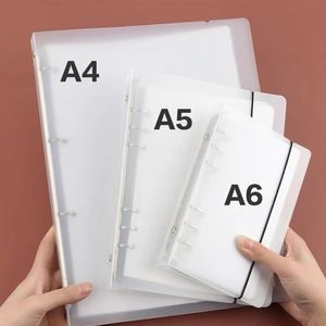 Blocos de notas A5 A6 A7 Pasta transparente Loose Leaf Binder Ring Notebook Inner Core Capa Journal Planner Papelaria Escritório Suprimentos 231130