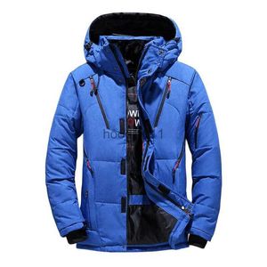 Jaquetas masculinas UETEEY inverno com capuz branco pato jaquetas para homens blusão camping caminhadas ao ar livre esqui grosso puffer casacos à prova de vento l231130