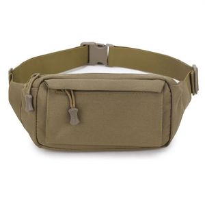 Homens de alta qualidade Fanny Pack Saco de ombro no peito com 3 bolsos de nylon saco de cintura de cintura de zíper preto cáqui preto 220112265k