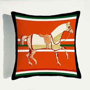 Cavalo Estampado Animais Engraçado Capa de Almofada Decorativa Casa Sofá Cadeira Assento de Carro Amigo Crianças Quarto Presente Fronha