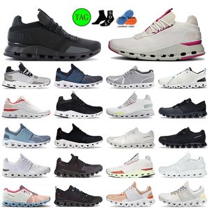 2024 Nuvem Nova Sapatos Pérola Branco Mulheres Oncloud Espuma Designer Casual Mens Tênis Plataforma Tênis Run Rosa CloudMonster Sapato Branco Preto Treinadores Esportivos Corredores