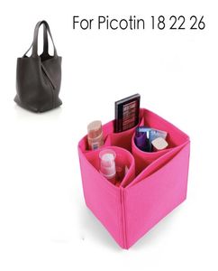 Для Picotin 18 22 26 вставные сумки-органайзер, сумка для макияжа, внутренняя сумочка, портативный базовый формирователь, фетр премиум-класса ручной работы 20 C 27299089