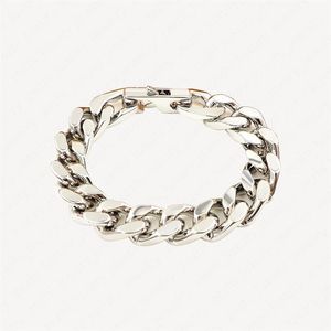 Mężczyźni Hip Hop Bransoletka Łańcuch 18k białe złoto Plane Miami Cuban Link Łańcuchy Urok Bracelets For Man Oświadczenie retro modne akcesoria314d