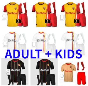 23 24 MAILLOT RC LENS 축구 유니폼 어린이 Sainte Football Shirts de Foot Home Away Training 2023 2024 팬 플레이어 버전 Sotoca Openda Medina Fofana Enfants 키트