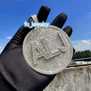 Топ заводской заказ VVS Lab Муассанит бриллиантовое ожерелье Iced Out хип-хоп с буквенным именем кулон-цепочка для мужчин золотой драгоценный камень