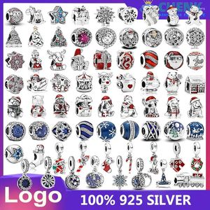 Loose Gemstones 925 Sterling Silver Christmas Series Charm Hollow China Factory Original Wholesale Jewelry Making