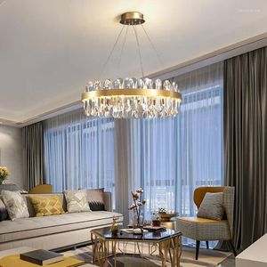 Chandeliers Modern LED Chandelier Bedroom Dining Room House Decorative Pendant Lights Light Luxury Lamp Living Simple Crystal Lighting