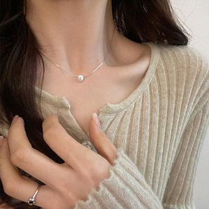 Chains French Freshwater Pearls Necklaces For Women Fashion Simple Rope Chain Clavicle Pearl Charms Girl Jewelry Gifts