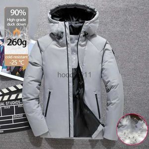 Herrjackor tjocka män rockar original högkvalitativ ny uppvärmd kappa mensjackor Europe White Duck Down Winter Coat Short Jacka UK L231130