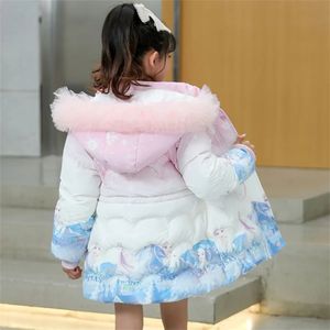 Down Coat 2023 Winter Jacket For Girls Waterproof Shiny Hooded Children Outerwear Clothing 3 14 Year Teenage Kids Parka Snowsuit 231130