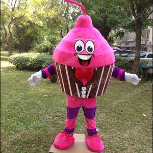 Cupcake Christmas Mascot Comple Asy Halloween Cartoon Outfit Sup
