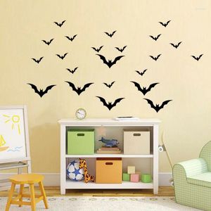 Adesivos de parede PVC Cartoon Halloween Bat Mural Porta Adesivo Auto-adesivo Papel de Parede Decoração de Sala de Festa Acessórios de Decoração de Casa