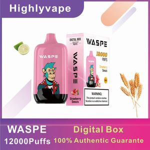 E cigarette disposable vape puff bar vapers 10K 12K waspe puffs 12000 vape pod pen 10 flavors rechargeable airflow adjustable device
