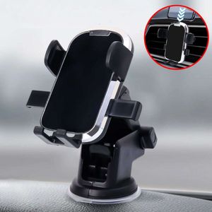 Upgrade 2 w 1 samochód pulpitowy uchwyt na telefon komórkowy Uchwyt powietrza Hook Hook Mount Clip Universal GPS nawigacja nawigacyjna stojak na iPhone 14 13