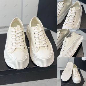 Novo designer de luxo chunky sapatos casuais sapatos de lona mulheres muffin sapato estilos quentes c logotipo com caixa e saco de pó 35-40 10a