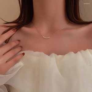 Chains Korean Simple Pearl Geometric Necklace Luxury Fashion Temperament Personalized Chain Ins Minimalist Design Sense Neck