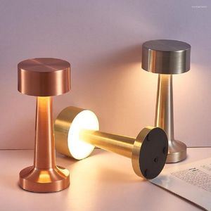Table Lamps Led Lamp Dumbbell Lighting Shape Dimmable Usb Rechargeable Desk Bedside Night Light For Restaurant Bar Tischlampe