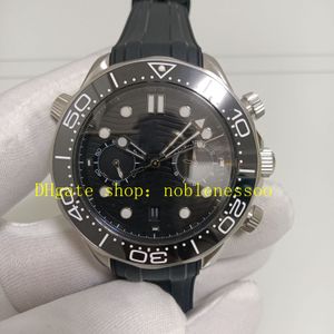 8 Style Real Photo Cal. 9900 Automatic Chronograph Watch Mens 300m Black Dial Chrono Sapphire Glass Ceramic Bezel Rubber Bands Dive Chrono Sport Men's Watches