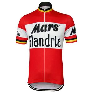 Można dostosować Jersey Mars Flandria Retro Blue Bike Ubranie Zużycie Mtb Road Ropa Ciclismo Cool Nowgonow262v