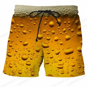 Men's Shorts Summer Quick-drying Pants Swimsuit Beer 3d Surfboard Children's Beach Swimming Trunks