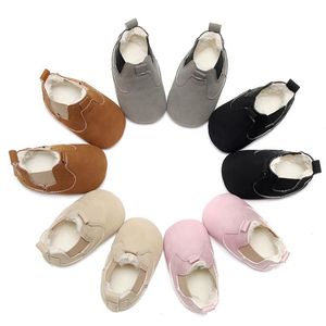 First Walkers Toddler Shoes Born Footwear Suede Leather Warm Pre-walker Baby Winter Infant Soft Soled 0-18M