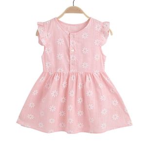 Vestido coreano japonês para meninas, vestido adorável para crianças pequenas, roupas de aniversário, listrado azul, ombro de fora, babados, vestido de festa