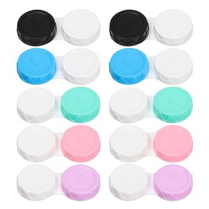 Eyeglasses Accessories Lens Clothes 20 PCS Glasses Cosmetic Contact es Box Case for Eyes travel Kit Holder Container Travel Accessaries Wholesale 230201