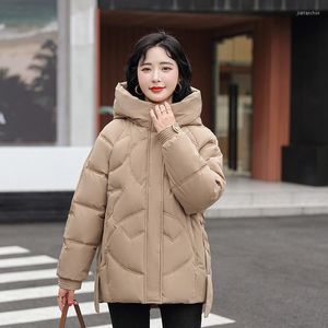 Women's Trench Coats Women's Winter Jackets 2023 Short Thickened Padded Cotton Coat Women Clothes Loose Hooded Parka For Ladies Manteau