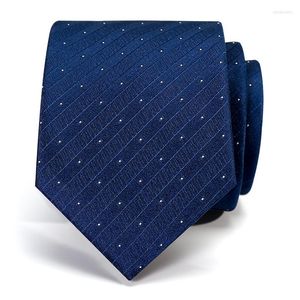 Bow Ties High Quality 2023 Designers Brands Fashion Business 7cm Slim For Men Necktie Blue Student Work Office With Gift Box