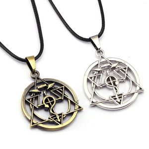 Colares pendentes por atacado Anime japonês periférico alquimista fullmetal Edward Elric Acessórios de jóias Alloy Pingents Cosplay