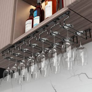 Tabletop Wine Racks Wall Mount Glass Holder Goblet Hanging Stemware Storage Organizer Home Kitchen Bar Accessories 230131