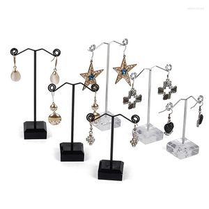 Jewelry Pouches 3Pcs Mini Earrings Rack Display Acrylic Earring Ear Studs Stand Storage Hanger Holder