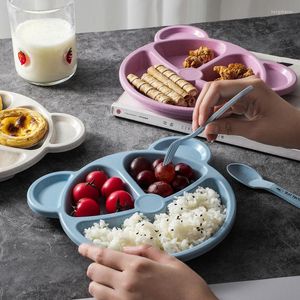 Zestawy naczyń stołowych 3 talerze siatki talerz dla dzieci słodkie kreatywne gospodarstwo domowe naczynia sałatka sałatka