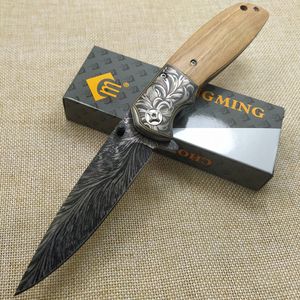 8.6'' Folding Knife Hunting Knife Survival Camping Pocket Knife Portable Outdoor Knife Tactical Knives Damascus Knife Tool