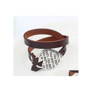 Bracelets de charme Belebamente declara￧￣o de moda bohemian cobra de couro pseras de cora￧￣o Infinity Drop Delivery Jewelry Dhebn