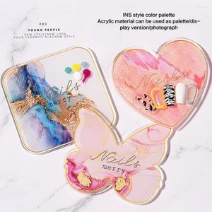 Nail Art Kits Shell Butterfly Palette Color Mixing Drawing Paint Plate Gel Polish Pallet Acrylic Display Shelf Manicure Tool