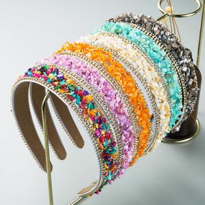 Haaraccessoires Sparkly Luxe Handgemaakte barokke volle kleurrijke stenen hoofdbanden Haarbanden voor vrouwen Girls Accessoireshair