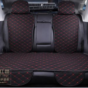 Capas de assento de carro 1 tampa traseira de linho universal almofada traseira com backrest Four Seasons Interior Auto Cadeira de tapete de tapete