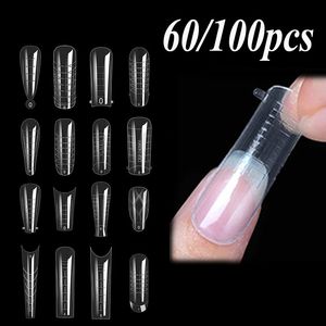 Nail Practice Display 60100pcs Dual Forms Full Cover False s Quick Building Mold Tips Fake Shaping Extend Top Molds Accessori 230201