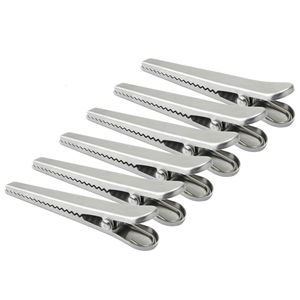 Bag Clips 6pcs Stainless Steel Food Storage Sealer Sealing Clip Kitchen Home Clamp Tools 230131