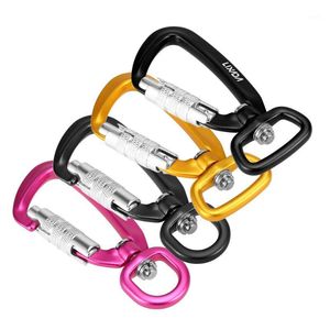 Climbing Lixada Survial Rescue Mountaineering Carabiners Hook D-Ring 360° Rotatable Spinner Keychain Rope Swivel Carabiner Clip Cords Slings