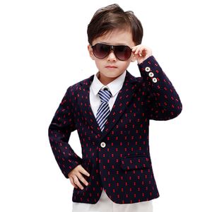 Garnitury Design Boys Dots Drukuj Blazery Dzieci Moda Spring Blazer Kurtka dla chłopców Dzieci Formalne garnitury ślubne Blazer Boys Kurtka 230131