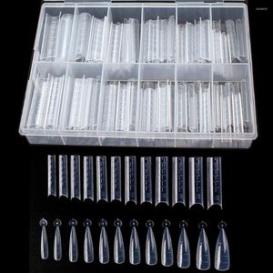 False Nails 500pcs/Bag Curve Straight Length Tips Extra Long Curved Half Cover Nail Acrylic