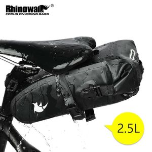 Panniers s Rhinowalk Bicycle Saddle 1.5L 2.5L Full Waterproof Cycling Seat MTB Road Repair Tools Bag Bike Tail Pack Accessories 0201