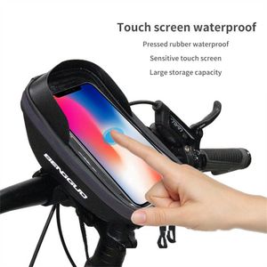 Borsa da sella per bicicletta con telaio impermeabile di grande capacità per borse laterali, touch screen superiore, ciclismo, MTB, bici, 0201