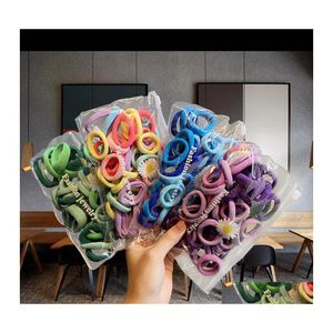 Hair Rubber Bands Woman Girls Fashion Nylon Hairring Hairband Colorf Sle Rope 50Pcs/Pack Drop Delivery Jewelry Hairjewelry Dhejh
