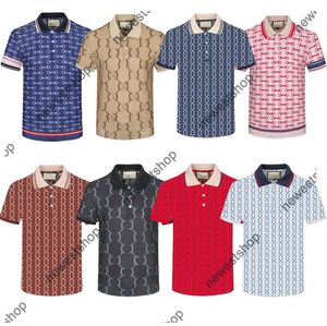 2023 Sommer Designer Herren Poloshirts Männer Luxus Farbkragen Vordertasche Streifendruck T-Shirts Stickerei Briefdruck T-Shirt Lässig Revers Poloshirt 3XL