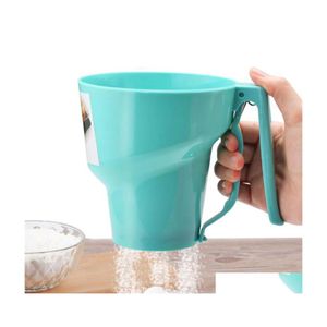 Baking Pastry Tools Handheld Flour Shaker Funnel Shape Sifter Fine Mesh Powder Sieve Icing Sugar Manual Cup Kitchen Drop Delivery Dhhwe