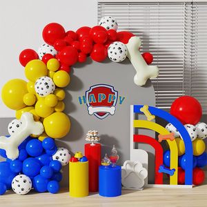 Other Event Party Supplies Red Yellow Blue Balloon Garland Arch Kit Barking Team Dog Patrol Birthday Decoration Theme Kids Parties Decorations Boy 230131