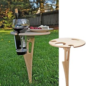 Tisch-Weinregale, Mini-Holz, faltbarer Halter, tragbarer roter Tisch für den Außenbereich, für Picknick, Camp, Party, Garten, Strand, zusammenklappbares Glasregal, kleiner Schreibtisch 230131